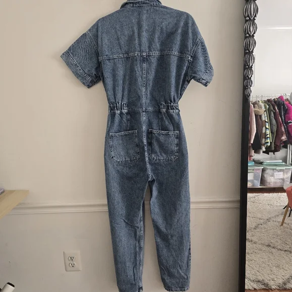 Free people Marci denim coverall jumpsuit in high noon size XS - Picture 6 of 7